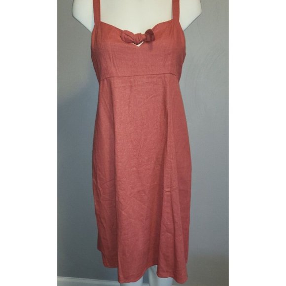 Women’s LOFT Dress, Salmon Color, Sleeveless, Midi, Size M, NWT - Picture 1 of 8